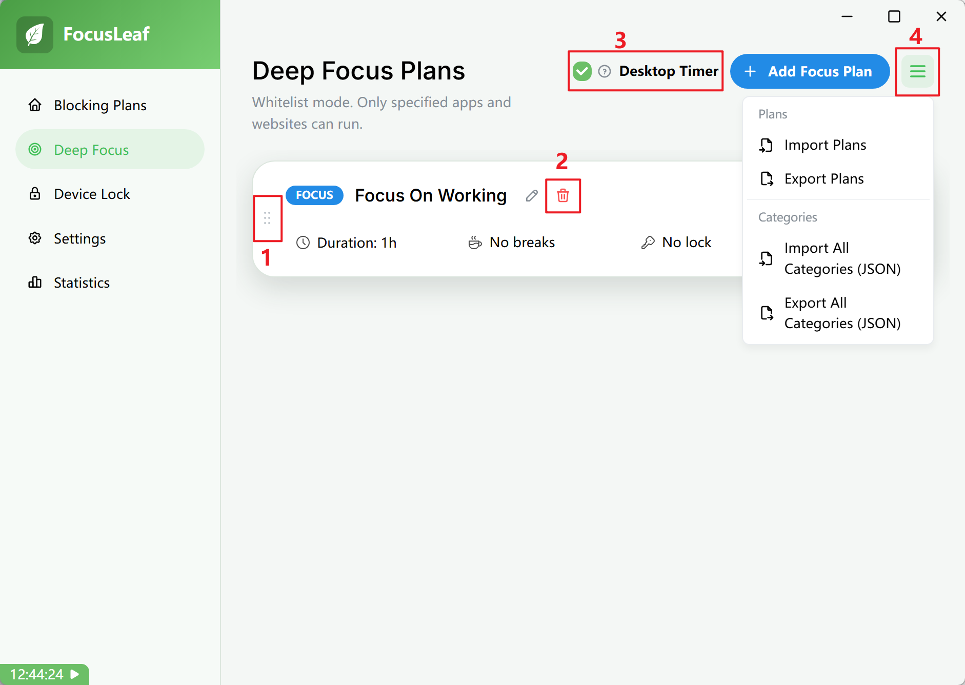FocusLeaf plan panel screenshot C